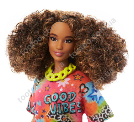 Світлина, зображення Лялька Barbie "Модниця" в яскравій сукні-футболці (HPF77)