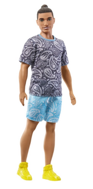 Фотография, изображение Кукла Кен "Модник" в футболке с узором пейсли Barbie (HPF80)