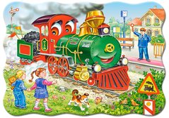 Фотография, изображение Пазл для детей "Зеленый локомотив" Castorland (B-03433)