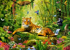Фотография, изображение Пазл Castorland, Его величество Тигр, 260 деталей (B-27569)