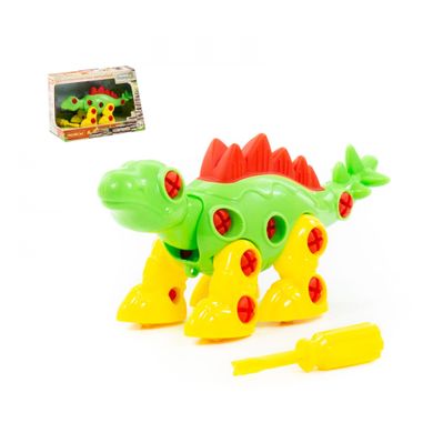 Динозавр-конструктор POLESIE "Стегозавр", 30 елементів у коробці (76793), Разноцветный