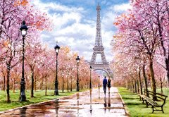Світлина, зображення Пазл "Романтична прогулянка у Парижі" Castorland, 1000 шт (C-104369)