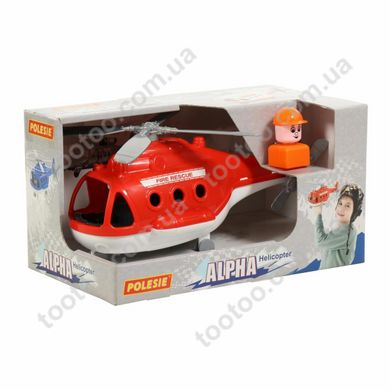 Фотография, изображение Игрушка Polesie вертолёт пожарный "Альфа" (в коробке) (68651)