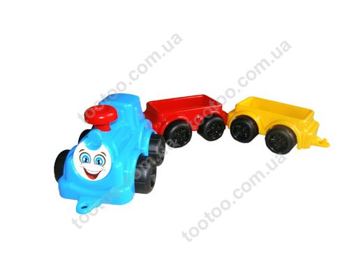 Фотография, изображение Игрушка транспортная Technok паровоз с вагончиком Максик голубой (2339-1)