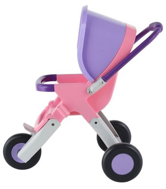Фотография, изображение Коляска для кукол Polesie прогулочная 3-х колёсная розово-фиолетовая (48127-1)