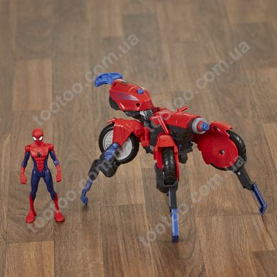 Фотография, изображение Игровой набор Hasbro Marvel фигурка человека-паука и транспортное средство 3 в 1 (E0593)