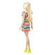 Кукла Barbie "Модница" с брекетами в полосатом платье (HPF73), фотография