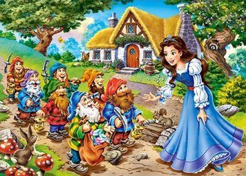 Світлина, зображення Пазл для дітей "Білосніжка та сім гномів" Castorland (B-13401)