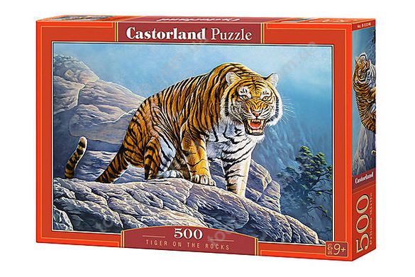 Фотография, изображение Пазл для детей "Тигр на скалах" Castorland (B-53346)