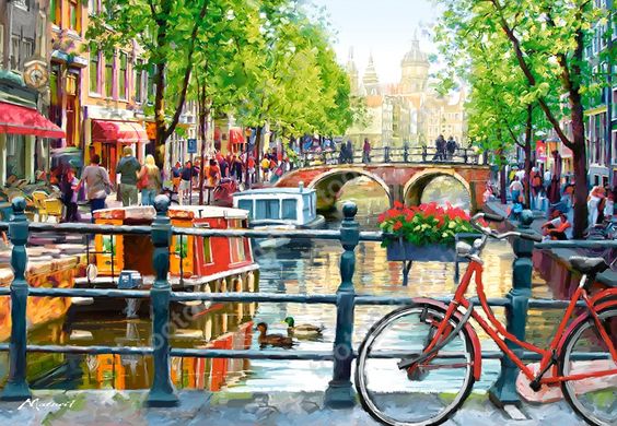 Фотография, изображение Пазл "Пейзаж, Амстердам" Castorland, 1000 шт (C-103133)