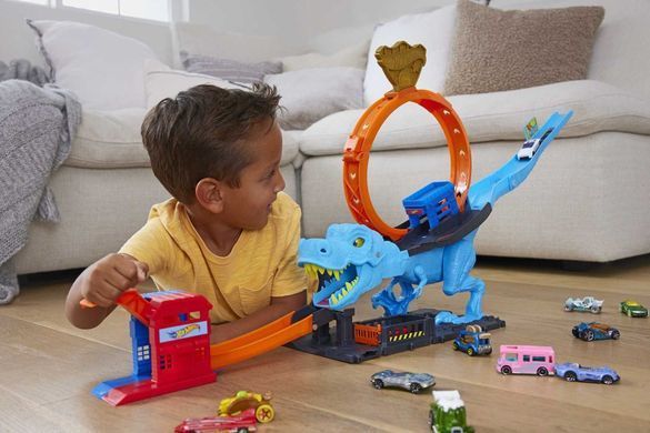 Фотография, изображение Игровой набор "Охота Ти-Рекса" Hot Wheels (HKX42)