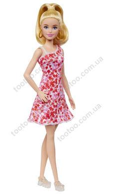 Фотография, изображение Кукла Barbie "Модница" в сарафане в цветочный принт (HJT02)