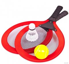 Фотография, изображение Набор ракеток Qunxing toys для бадминтона (6025), красный