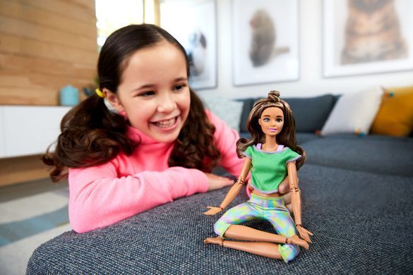 Фотография, изображение Кукла Barbie серии "Двигайся как я" шатенка (GXF05)