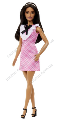 Світлина, зображення Лялька Barbie "Модниця" в рожевій сукні з жабо (HJT06)