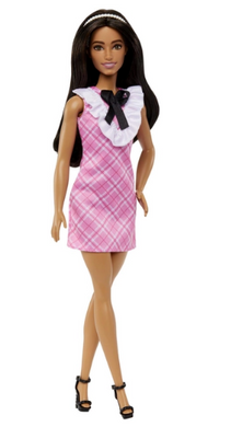 Світлина, зображення Лялька Barbie "Модниця" в рожевій сукні з жабо (HJT06)