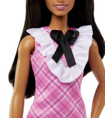 Світлина, зображення Лялька Barbie "Модниця" в рожевій сукні з жабо (HJT06)