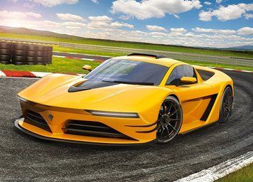 Світлина, зображення Пазл для дітей "Жовтий спортивний автомобіль" Castorland (B-13500)