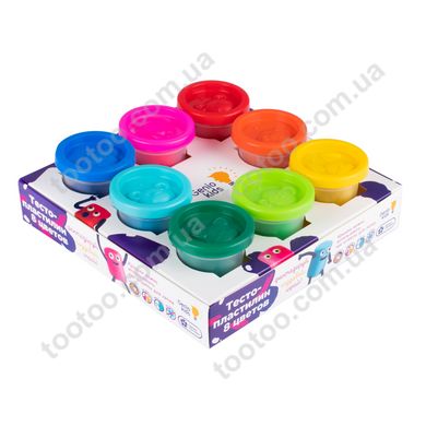 Фотография, изображение Набор для лепки «Тесто-пластилин 8 цветов» в баночках - Genio Kids (TA1045)