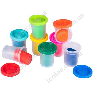 Фотография, изображение Набор для лепки «Тесто-пластилин 8 цветов» в баночках - Genio Kids (TA1045)