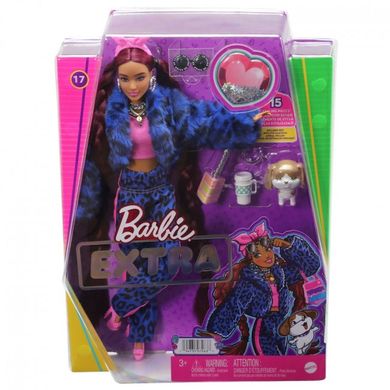 Фотография, изображение Кукла Barbie "Экстра" в синем леопардовом костюме (HHN09)