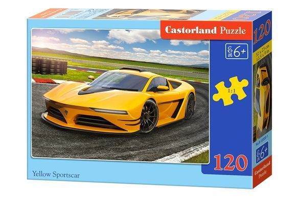 Світлина, зображення Пазл для дітей "Жовтий спортивний автомобіль" Castorland (B-13500)