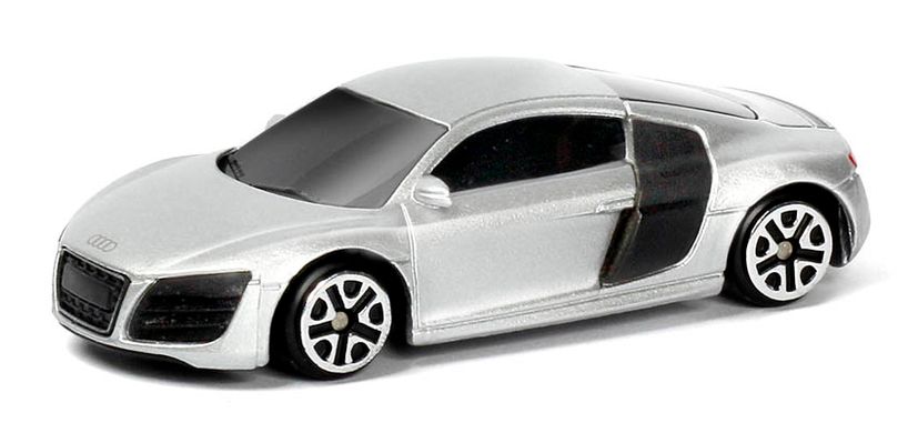 Машинка "Audi R8 V10 2011", масштаб 1:64 (344996S), серебристая
