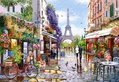 Фотография, изображение Пазл Castorland, C-104819, Цветущий Париж, 1000 деталей