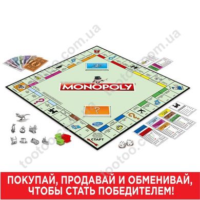 Фотография, изображение Настольная игра Hasbro Monopoly Классическая монополия (украинская) (C1009_657)