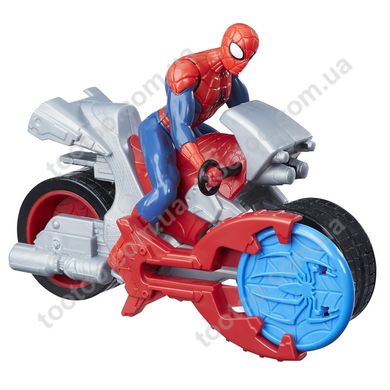 Фотография, изображение Фигурка Hasbro Marvel человека-паука Spider Man на транспортном средстве со стартером 15 см (B9705_B9994)
