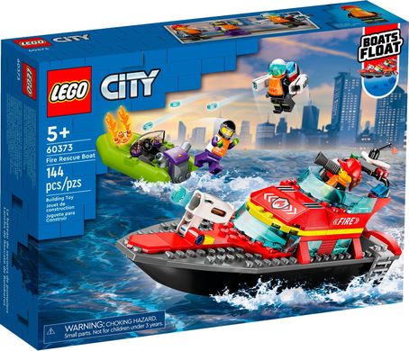 Конструктор LEGO City Човен пожежної бригади (60373)