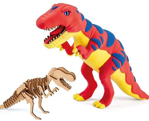 Фотография, изображение Набор для детской лепки легким пластилином "Тиранозавр" TY4418