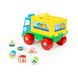 Розвиваюча іграшка вантажівка Polesie "забава" синьо-жовта (6370-1), фотографія