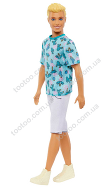Фотография, изображение Кукла Кен "Модник" в футболке с кактусами (HJT10)