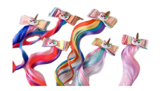 Фотография, изображение Прядки для волос - радужный единорог (CC-17)