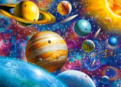 Фотография, изображение Пазл для детей "Путешествие по Солнечной системе" Castorland (B-111077)