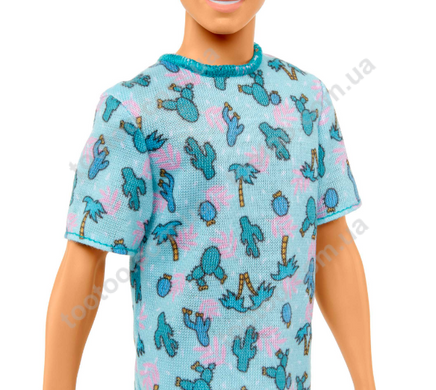 Світлина, зображення Лялька Кен "Модник" у футболці з кактусами (HJT10)
