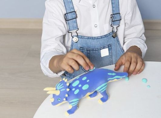 Фотография, изображение Набор для детской лепки легким пластилином "Трицератопс" TY4420
