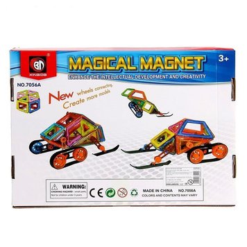 Магнитный конструктор Qunxing Toys, 56 деталей (7056A)