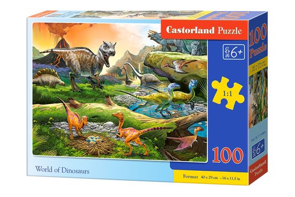 Світлина, зображення Пазл для дітей "Світ динозаврів" Castorland (B-111084)