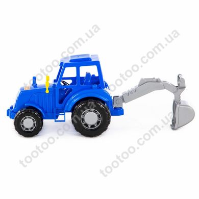 Фотография, изображение Игрушка POLESIE трактор "Мастер" (синий) с лопатой (84873)