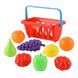 Игровой набор Polesie продуктов с корзинкой №2 (9 элементов), красный, фотография