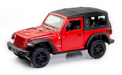 Машинка Jeep Wrangler Rubicon 2021 - Soft Top (With Hologram), масштаб 1:32 (554060ST), червона