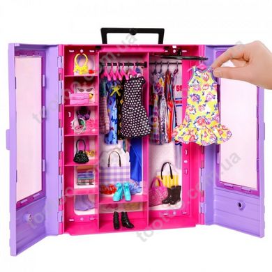 Світлина, зображення Бузкова шафа для одягу Barbie (HJL65)