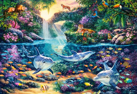 Фотография, изображение Пазл "Рай в джунглях" Castorland, 1500 шт (C-151875)