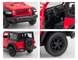 Машинка Jeep Wrangler Rubicon 2021 - Soft Top (With Hologram), масштаб 1:32 (554060ST), красная
