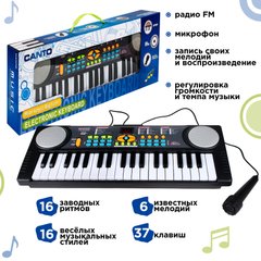 Іграшка музична QUNXING TOYS "Синтезатор з мікрофоном", 37 клавіш + радіо (HL-3718FM)