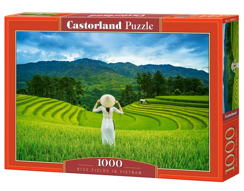 Фотография, изображение Пазл Castorland, Рисовые поля во Вьетнаме, 1000 деталей (C-105052)
