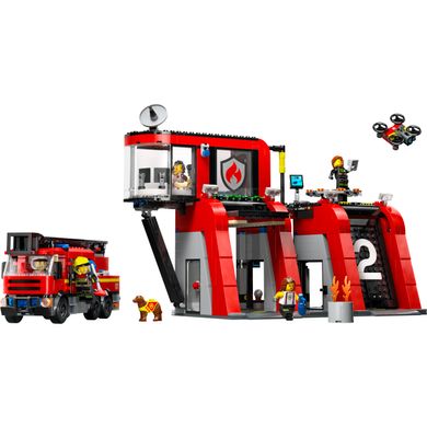 Конструктор LEGO City Пожежне депо з пожежною машиною (60414)