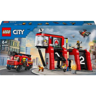 Конструктор LEGO City Пожежне депо з пожежною машиною (60414)